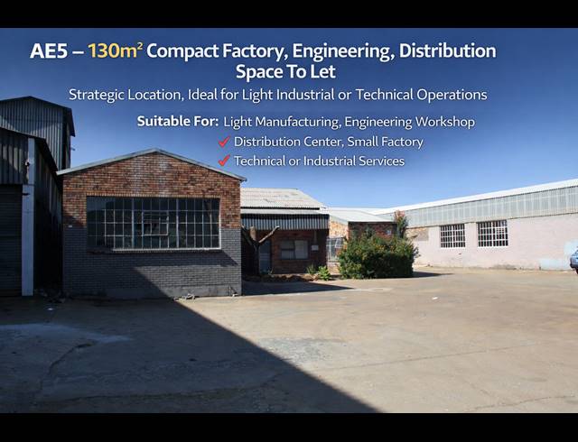Industrial property to rent in ANDERBOLT